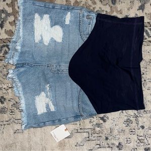 Pinkblush maternity denim shorts